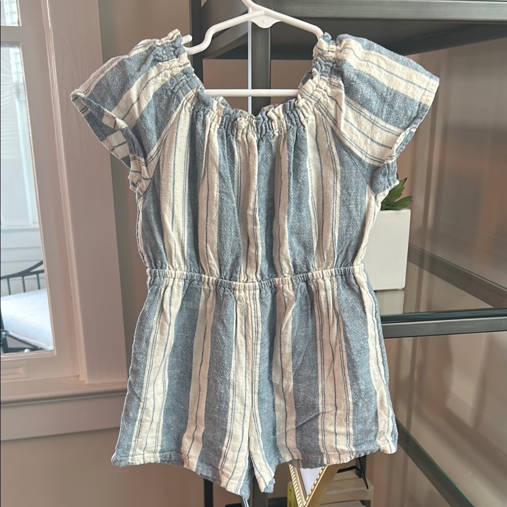 Only worn once! Old Navy Striped Blue and White Kids Romper